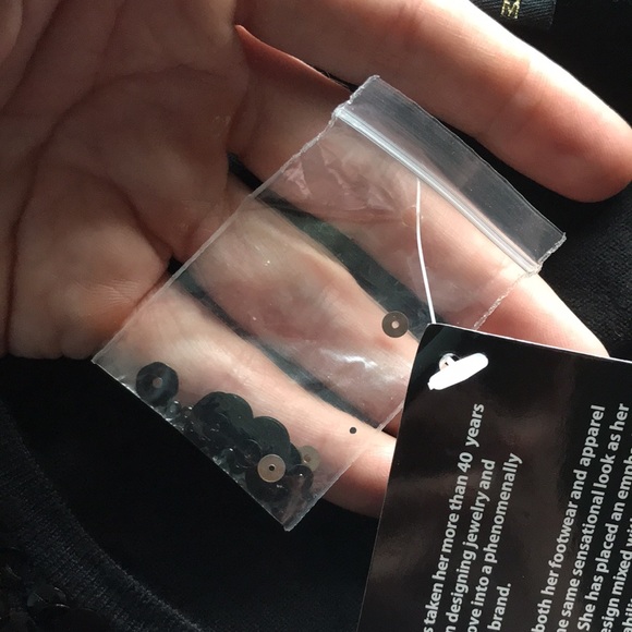 Joan Boyce black sleeveless sequined tank top. Brand New Size Medium. - Picture 8 of 10